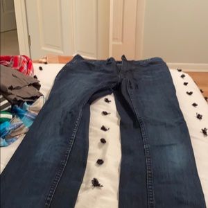 Men’s slim straight dark navy jeans